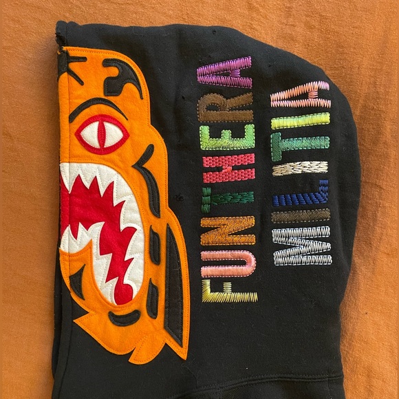 Bape | Tops | Authentic Bape Tiger Funthera Militia Hoodie Womens Size ...